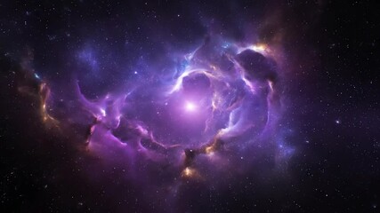 Wall Mural - Seamlessly looping video of swirling, iridescent light forming abstract nebulae in a cosmic, dreamlike expanse spiritual, seamlessly looping video, transcendent