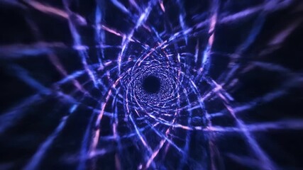 Wall Mural - Seamlessly looping video of vivid, abstract light streaks forming a rapid, energetic tunnel, perfect for transitions tunnel, light, streaks