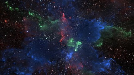 Wall Mural - seamlessly looping video showcasing an abstract energy explosion of vibrant colors expanding rapidly
