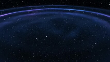 Wall Mural - seamlessly looping video showing shimmering celestial ripples expanding slowly across a dark, starry