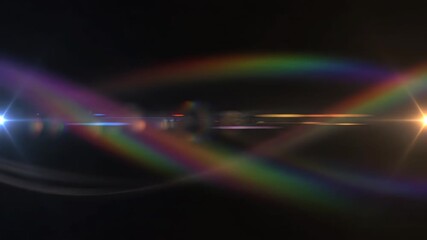 Wall Mural - shifting rainbow anamorphic flares seamlessly looping spectrum background dynamic, happy, creative