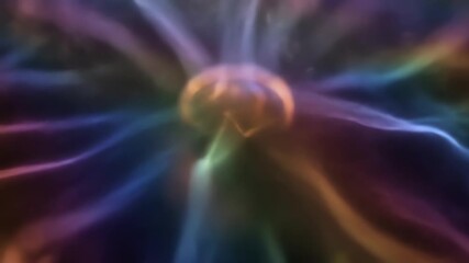 Wall Mural - shimmering rainbow plasma energy ripples and expands in a mesmerizing, seamlessly looping abstract m