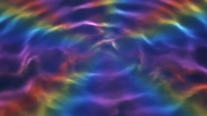 Wall Mural - shimmering rainbow plasma energy ripples and expands in a mesmerizing, seamlessly looping abstract m