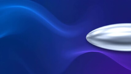 Wall Mural - silver metallic flare gliding smoothly across seamless abstract loop minimal, futuristic, clean