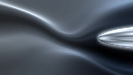 Wall Mural - silver metallic flare gliding smoothly across seamless abstract loop futuristic, connection, reflect