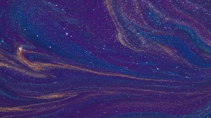 Wall Mural - slow flowing cosmic liquid marble pattern with glimmering lights, seamlessly looping stars, liquid, 