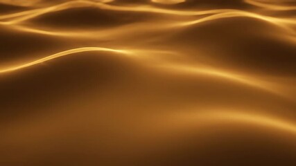 Wall Mural - slowly flowing liquid golden light creates wavy abstract patterns in a seamlessly looping organic ba