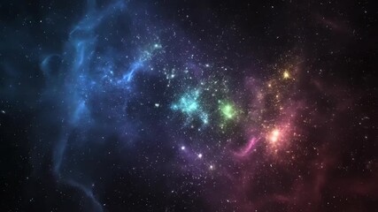 Wall Mural - Swirling Mists of Cosmic Light and Stardust, Seamlessly Looping Abstract Background light, soft, Swirling Mists of Cosmic Light