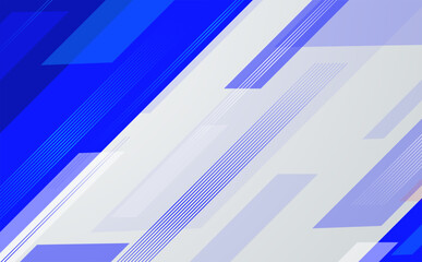 Canvas Print - abstract blue background with lines stripes and geometric design elements