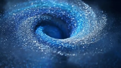 Wall Mural - swirling vortex of silver and blue glittering dust creates an abstract, ethereal sparkle effect in a