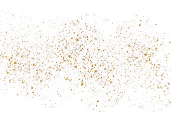 Wall Mural - Christmas dust explosion shimmering overlay, luxury gold dust particles glitter on transparent background 