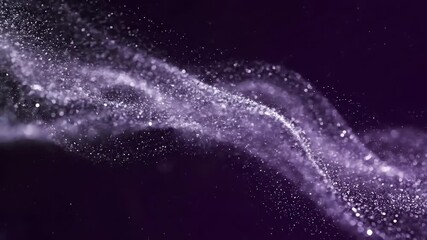 Wall Mural - Glittering silver and white cosmic dust drifts softly across an abstract space field, a seamless loop pure, cool, clean
