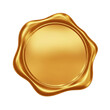 © Komola - Golden wax seal isolated on transparent background