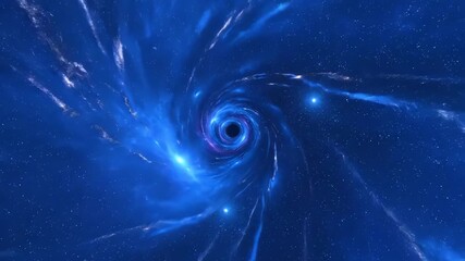 Wall Mural - a seamlessly looping video featuring an abstract time warp effect with swirling blue, purple, and si