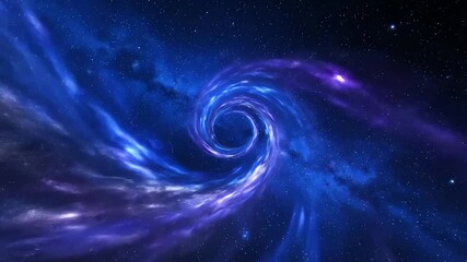 Wall Mural - a seamlessly looping video featuring an abstract time warp effect with swirling blue, purple, and si