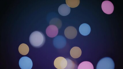 Wall Mural - Abstract bokeh light circles gently floating and blurring in a seamlessly looping ethereal dark background title card, abstract motion, seamlessly looping