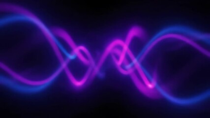 Wall Mural - Abstract glowing magenta and cyan light streams flowing in a kinetic, seamlessly looping ethereal motion event, electric, digital