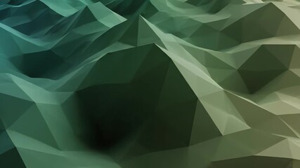 Wall Mural - Abstract polygonal shapes slowly transforming and shifting colors in a seamlessly looping ethereal animation intro, shifting colors, tech