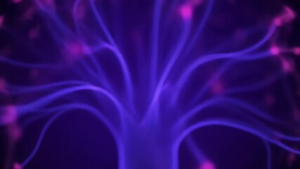 Wall Mural - abstract seamlessly looping video of a glowing ultraviolet plasma field rippling and shifting shine,