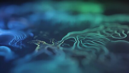 Wall Mural - bioluminescent patterns glow and move organically, forming an enchanting, dreamy, seamless looping b