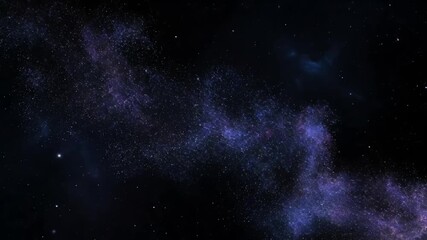 Wall Mural - Continuous stream of astral dust in a seamlessly looping video, with fine, glowing particles flowing through an abstract cosmic void video, fluid, meditative