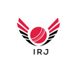 © Anwara - IRJ Cricket Company logo. IRJ Tournament and Team logo design and business. IRJ Branding Design best icon.