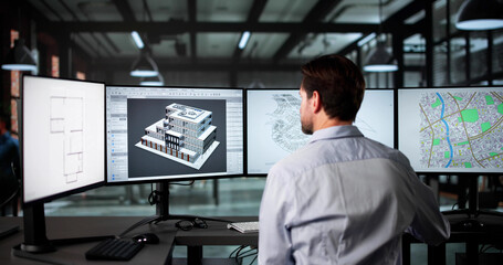 Senior Businessman Developing A 3D Design Concept