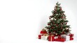 © Pickoloh - A decorated christmas tree with colorful ornaments and a variety of wrapped gifts underneath