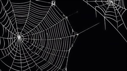 spider web with gusts of wind