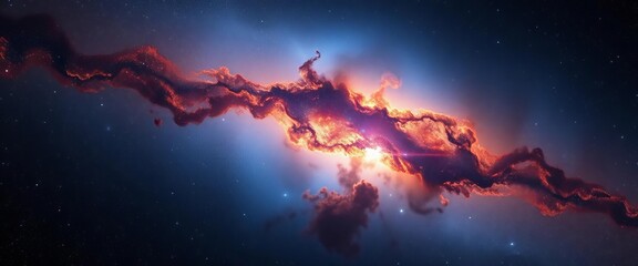 Wall Mural - Vast, star-filled nebula with swirling cosmic dust and gas,  cosmic,  comets