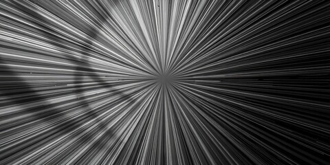 Wall Mural - Abstract background of monochrome rays radiating from center,  focus,  minimalist