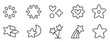 © Kristian - Black star shape icon collection vectors