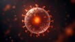 © Omid studio - Realistic macro view of a virus cell, the subject and concept of disease and illness and treatment and medicine