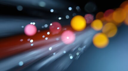 Wall Mural - floating particles background with soft light trails and bokeh