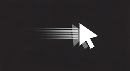 Cursor in motion - A visual representation of speed and precision.