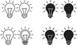 © Luts-Visuals - Light Bulb Silhouette Icon Pack for Idea and Innovation