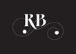 © MdMahadi - RB letter logo design on luxury background
