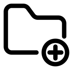Wall Mural - folder outline icon set
