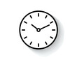 © Render - Simple white clock icon with subtle shadow (2)