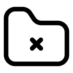 Wall Mural - folder outline icon set