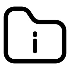 Wall Mural - folder outline icon set