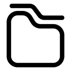 Wall Mural - folder outline icon set
