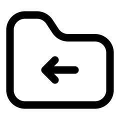 Wall Mural - folder outline icon set
