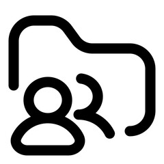 Wall Mural - folder outline icon set