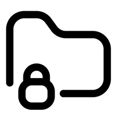 Wall Mural - folder outline icon set