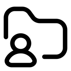 Wall Mural - folder outline icon set