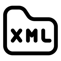Wall Mural - folder outline icon set