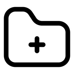 Wall Mural - folder outline icon set