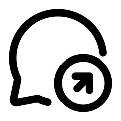Wall Mural - chat outline icon set