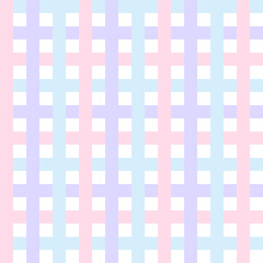 Wall Mural - Multicolor pastel gingham seamless pattern.Checkered tartan plaid repeat pattern.Geometric vector background wallpaper for fabric and prints.